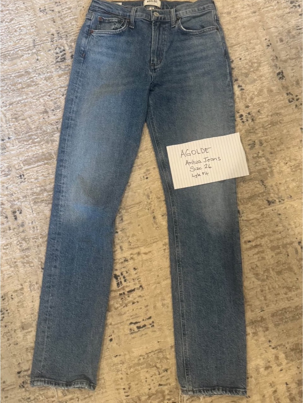 Agolde Light Blue Straight Leg Jeans